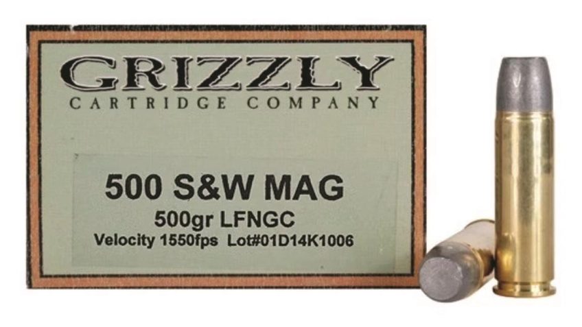 Grizzly Ammunition .500 Smith & Wesson Magnum 500 Grain Handgun Ammo