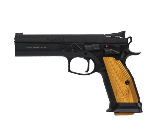 CZUSA 01261 CZUSA 75 Tactical Sport Orange 9mm Luger Single 5.40" 10+1 Orange Aluminum Grip Black Slide