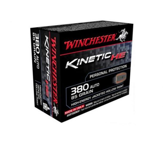 Winchester Ammo He380jhp Kinetic High Energy 380 Automatic Colt Pistol (Acp) 85