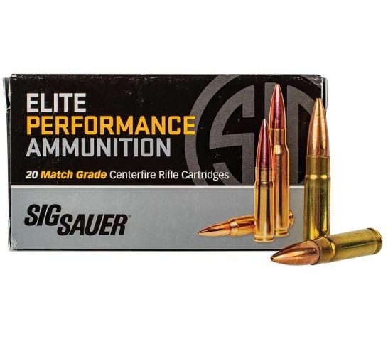 Sig Sauer Elite Performance .300 AAC Blackout 194 gr BTHP 20rds Rifle Subsonic Ammo for Subsonic Precision – T300BLK194ME20