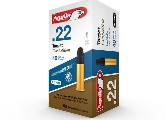 Aguila Ammo Match Rifle Rimfire Ammunition.22LR 40 GR Solid Point 50 Rounds