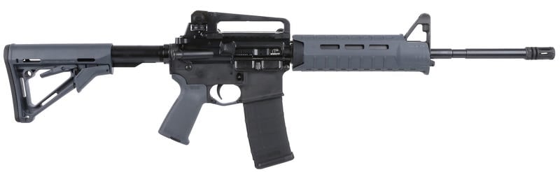 Bushmaster M4 Patrolman’s MOE AR15 Rifle – Gray | 5.56NATO | 16″ Barrel | Magpul MOE Furniture w/ Detachable Carry Handle | A2 Birdcage flash hider