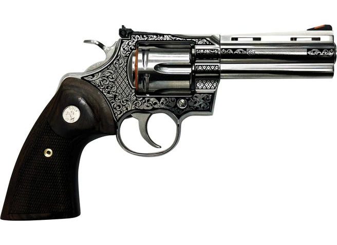 Colt Python .357 MAG 4.25in Brl Stainless Filigree Frame and Barrel