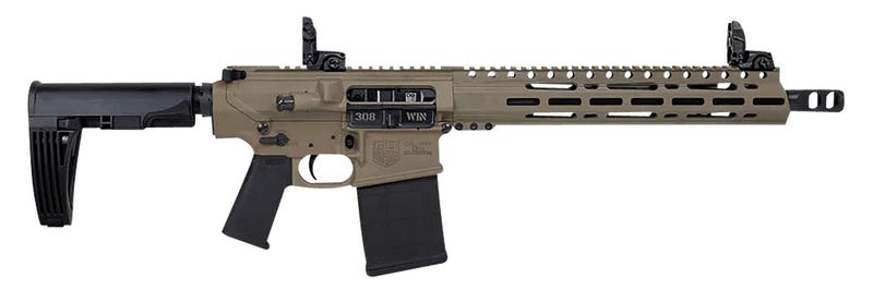 Diamondback Diamondback Db15 Black Gold Series Pistol, .308 Win, 13.5" Barrel, Mbus, 13" M-Lok Rail, Tailhook Brace, Fde, 20-Rd DB1335C061