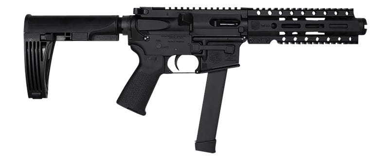 Diamondback Diamondback Db9 Pistol, 9Mm, 4" Barrel, 6" M-Lok Rail, Tailhook Brace, Kak Flash Can, Black, 32-Rd DB1553P001