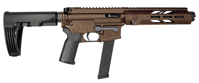 Diamondback Diamondback Db9 Pistol, 9Mm, 7" Barrel, 9" M-Lok Rail, Tailhook Brace, Kak Flash Can, Midnight Bronze, 32-Rd DB1554P071