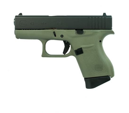 Glock 43FS Battlefield Green 9mm 3.39-inch Barrel 6-Rounds