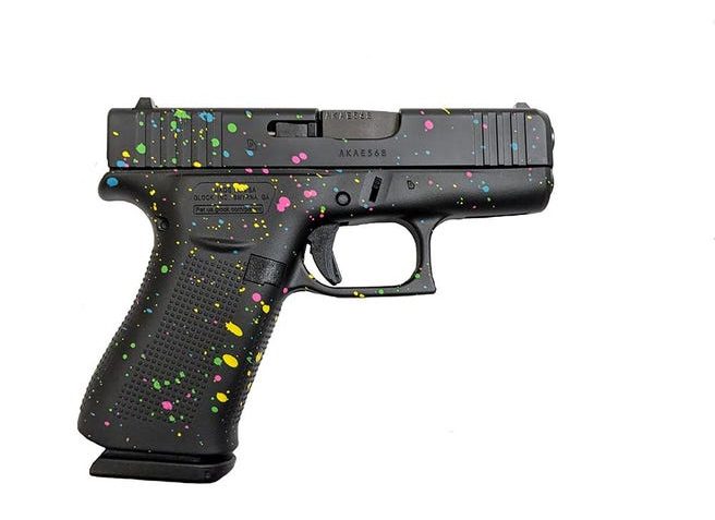 Glock 43X "Multi-Color Paint Splatter Black Base" Handgun 9Mm Luger 10Rd Magazines(2) 3.41" Barrel Usa Made UX435020180SP