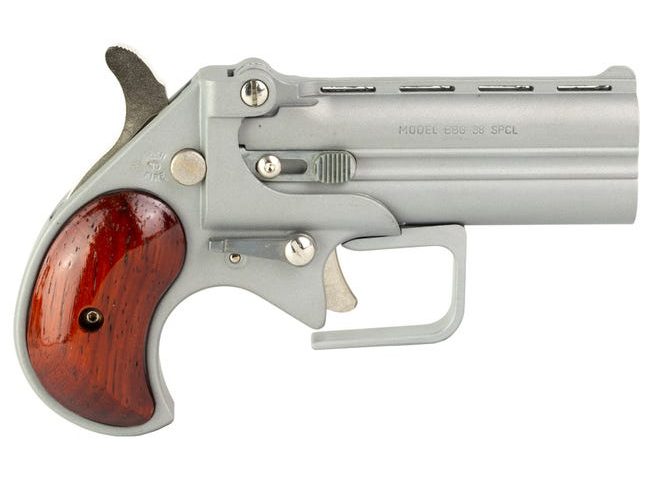 Old West Firearms Derringer Big Bore Handgun .38 Spl 2Rd Capacity 3.5" Barrel Satin With Rosewood Grips BBG38SR 850051445363