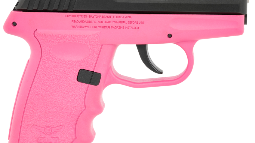 SCCY CPX-3 .380 ACP, 3.10" Barrel, 10rd, Black Slide/Pink Grip No Manual Safety