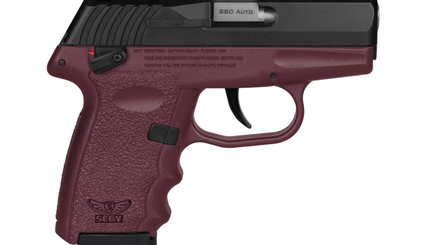 SCCY Industries CPX-4 .380 ACP, 2.96" Barrel, 10rd, Crimson Red Frame, Black Slide, Manual Thumb Safety