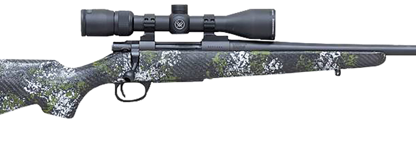 Howa M1500 6.5 Creedmoor, 16.25" Threaded Barrel, Gray/Green Sponge Carbon Fiber, Vortex Diamond Scope, 4rd