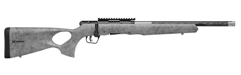 Savage B17 Timberlite Thumbhole Grey .17 HMR 18″ Barrel 10-Rounds