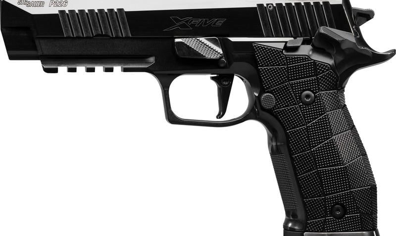 Sig Sauer P226-XFIVE Reserve 9mm 4.4″ Bbl SAO Optics Ready High Polish DLC Pistol w/(3) 20rd Steel Mags, Blk Alloy LOK Grips, & XRAY3 226X5-9-CW-RES