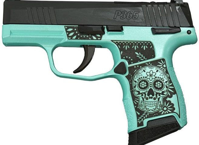 Sig Sauer P365-380-Bss-Ms Exclusive "Sugar Skull" Tiffany Glitter Handgun .380 10Rd Magazines (2) 3.1" Barrel 640164SKTFG