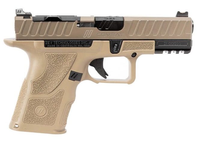 Zev Technologies Oz9 V2 Combat Handgun 9Mm Luger 15Rd Magazine 4.1" Barrel Fde With Compact Slide OZ9-V2-COM-C-X-FDE