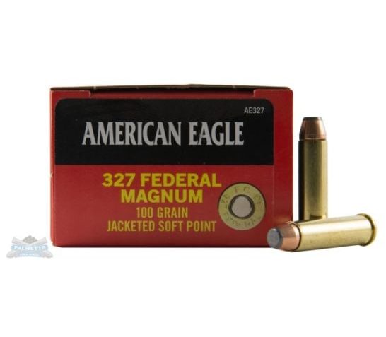 Federal American Eagle AE327 .327 Magnum Ammunition 50 Rounds JSP 100 Grain 1,500 Feet Per Second