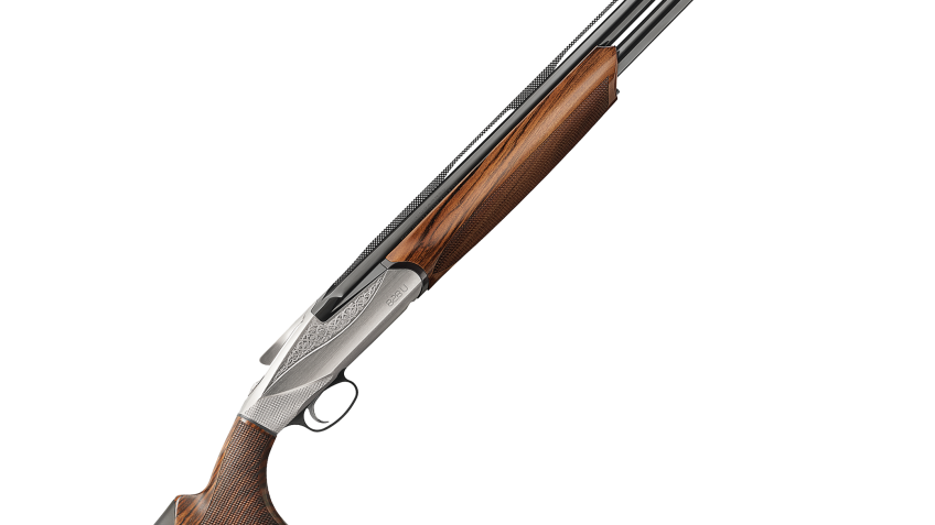 Benelli 828U Over/Under Shotgun with Nickel Engraved Receiver – Right-Hand – 20 Gauge – 26