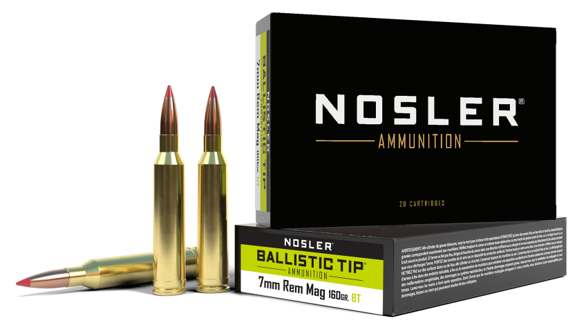 Nosler Ballistic Tip 7mm Remington Magnum 160 Grain Rifle Ammo