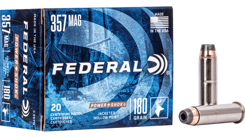 Federal Power-Shok .357 Magnum 180 Grain JHP Centerfire Handgun Ammo