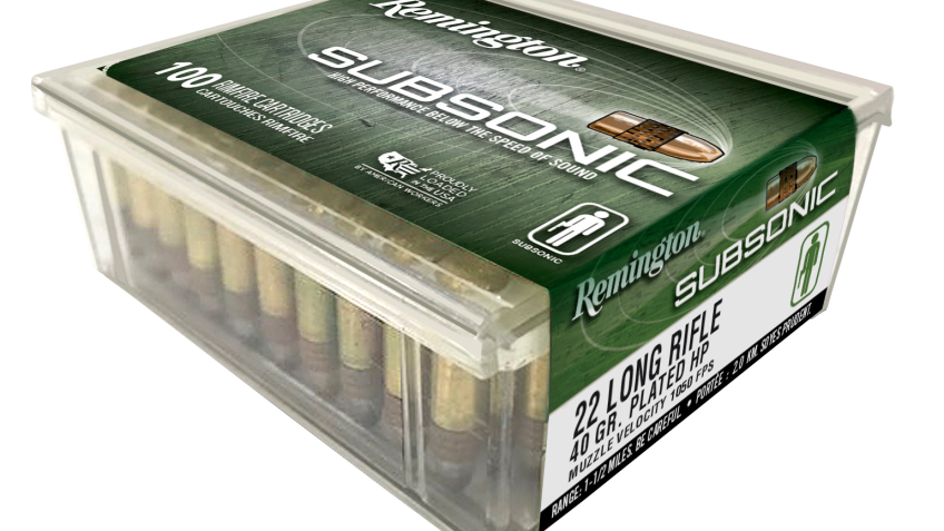 Remington Subsonic .22 LR 40 Grain Copper Plated Hollow Point Rimfire Ammo – 100 Rounds