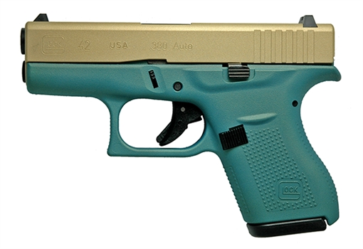 Glock 42 380Acp Green Gold 6Rd UI4250201GREENGOLD