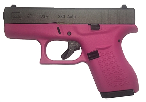 Glock 42 380Acp Pink/Grey 6Rd UI4250201PINKGREY