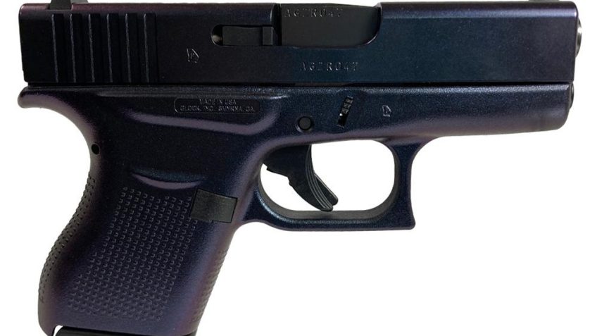 Glock 43 Custom "Mongoose Purple" Subcompact Handgun 9Mm Luger 6Rd Magazines (2) 3.41" Barrel Usa Made UI4350201MG