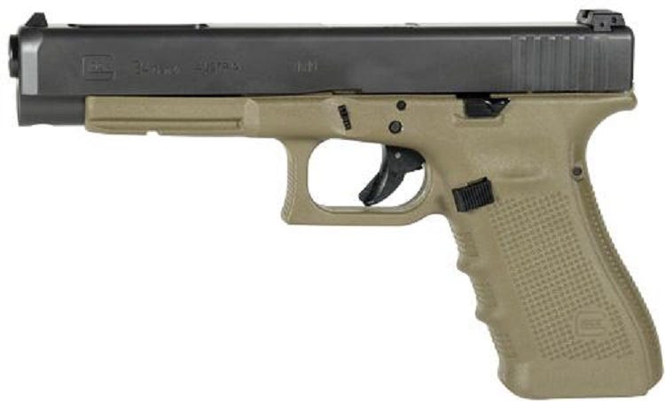 Glock 34 Gen3 Competition OD Green 9mm 5.3″ Barrel 17-Rounds Adjustable Sights