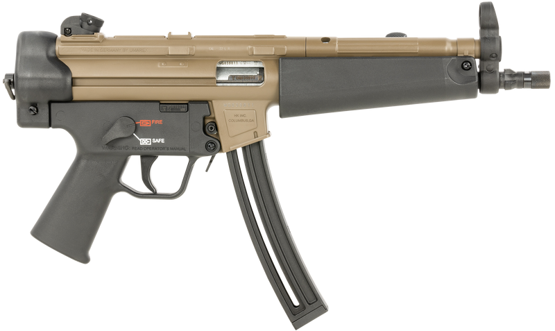 Hk , Hk 81000630 Pistol, Mp5, Fde, .22lr, W/1-10rd Mag