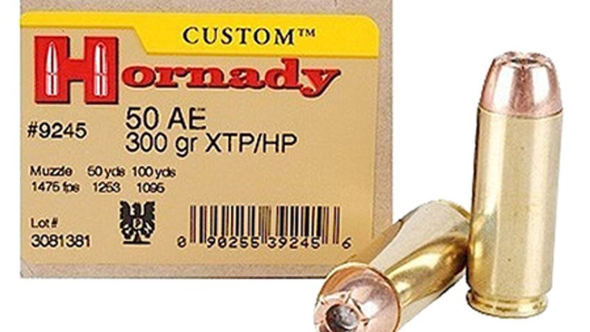 Hornady 9245 Custom 50 AE 300 gr XTP Hollow Point Handgun Ammo – 20 Rounds – Dirty Bird Industries