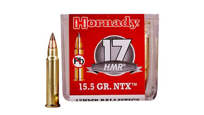 Hornady .17 HMR Hornady 15.5 Grain NTX Lead Free 2525 fps Rimfire Ammo – 50 Rounds – Dirty Bird Industries