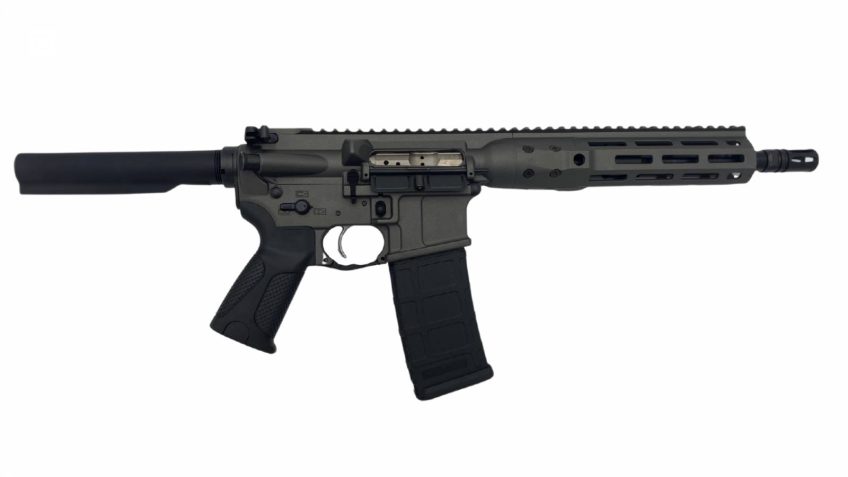 Lwrci Lwrci IC DI M-Lok Pistol, .300 Blk, 10.5" Barrel, Sb-A3 Brace, Tungsten Grey, 30-Rd ICDIP3TG10MLSBA3