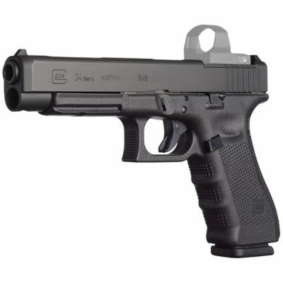 Glock Pg3437103mos G34 Double 9Mm Luger 5.3" 17+1 OD Green Grip Black