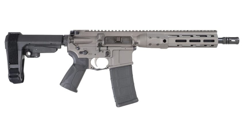 Lwrci Lwrci IC DI M-Lok Pistol, 5.56 Nato, 10.5" Barrel, Sb-A3 Brace, Tungsten Grey, 30-Rd ICDIP5BTG10MLSBA3