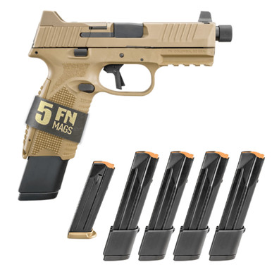 FN 509 Tactical Flat Dark Earth 9mm 4.5″ Barrel 24-Rounds 5 Mag Bundle