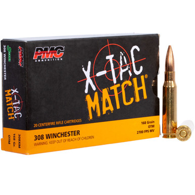 PMC X-TAC Match .308 Winchester Rifle Ammo – 168 Grain