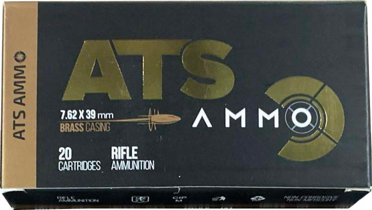 ATS Ammo 7.62x39mm M67 124gr FMJ – Free Shipping!!