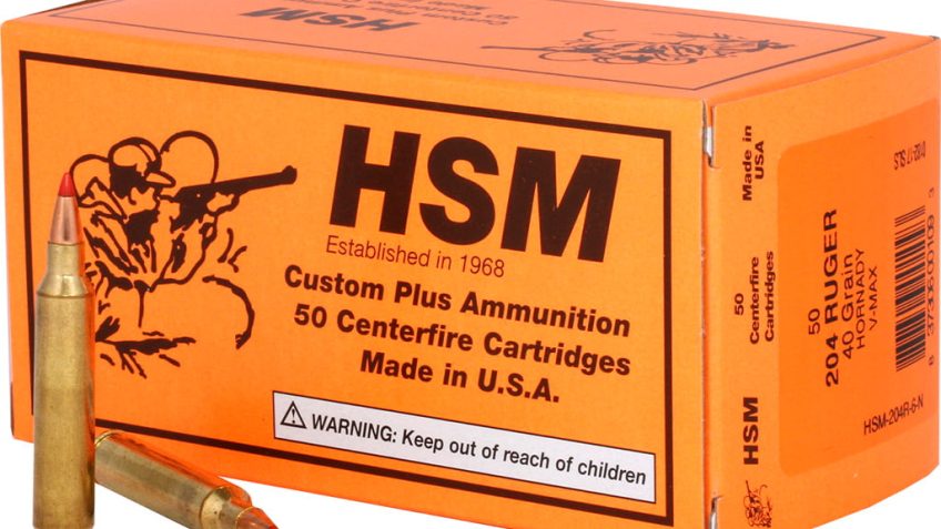 Hsm Varmint Rifle Ammunition 204 Ruger V-Max 40 Gr. 50 Rd. HSM-204R-6-N