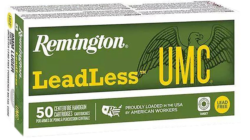 Remington UMC Leadless 9mm 100 gr FNEB 50rds Handgun Ammo for Clean and Efficient Shooting – R23809