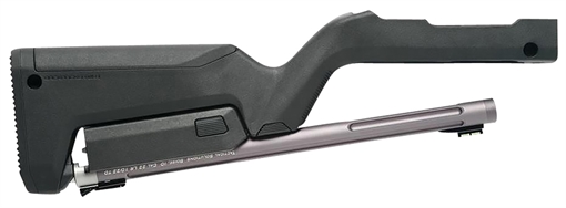 Tactical Solutions Tdcgmgbblk X-Ring Takedown Barrel And Stock Combo 22 LR 16.50" Gunmetal Gray Fluted & Threaded With Fiber Optic Sight, Black Magpul Backpacker Stock Fits Ruger 10/22 Takedown