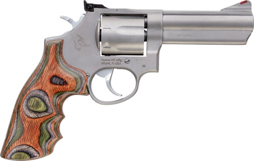 TAURUS 66 .357 4" AS 7-SHOT MATTE STAINLESS LAMINATED 2660049HWD2