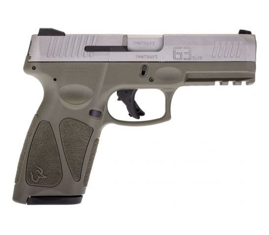 Taurus 1G3949O G3 9mm Luger 4" 15+1 17+1 OD Green Stainless Steel Slide Black Polymer Grip