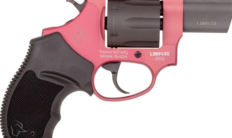 Taurus 2856021ULC15 856 Ultra-Lite 38 Spl + P 6 Round 2" Matte Black Cylinder Pink Frame Black Rubber Grip