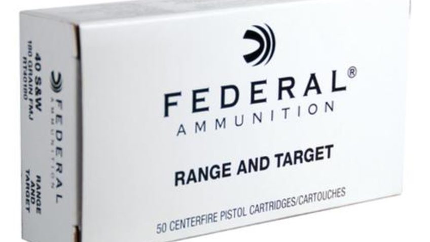 Federal Range and Target Handgun Ammunition .40 S&W 180 Grain Fu – Brass Casing