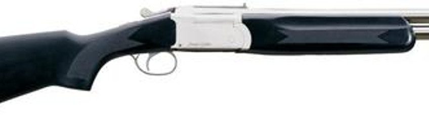 Stoeger Condor Outback Nickel/Black 12 Gauge Shotgun – 2 Rounds, Wood Stock, Stainless/Silver