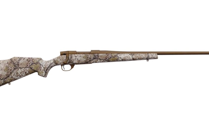 Weatherby Vanguard 6.5 Creedmoor Bolt Action Rifle, Badlands Approach Camo – Effective Camo for Rugged Terrain – VAP65CMR2T