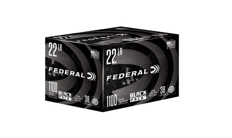 Federal Black Pack .22 LR 38gr CPHP 1100 rounds – Brass Casing