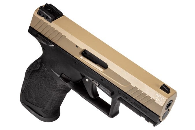 Taurus TX22 .22LR 4" 16rd Pistol, FDE / Black – 1-TX22141-FDE