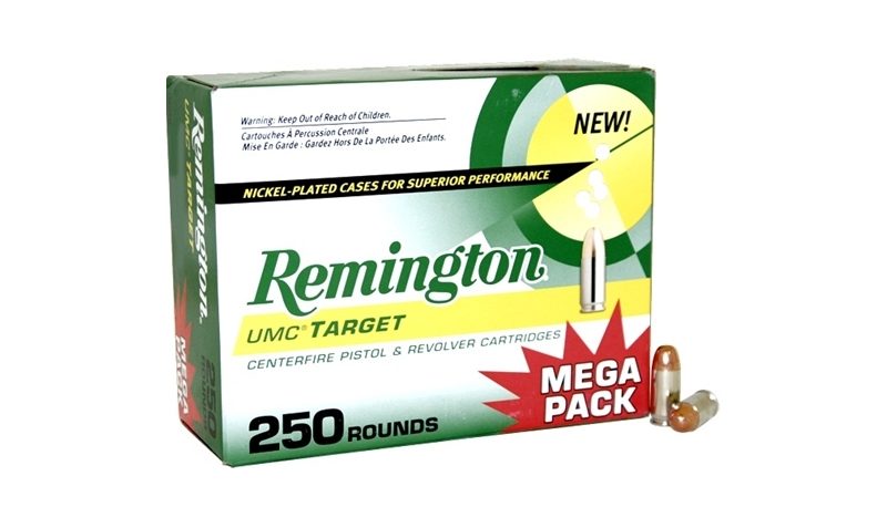 Remington Ammunition UMC 9mm Metal Case 115 GR 1145 fps 250 – Brass Casing